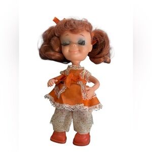 Vintage Uneeda Little Sophisticates Doll Georgina RedHead Red Hair Orange Dress